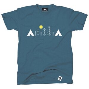 🔺️NWT Little Bay Root Indigo Two Tents Short Sleeve Shirt Men's Small